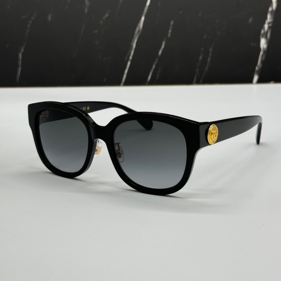 NEW GG1409SK 001 GUCCI BLACK GREY ROUND WOMEN GUCCI SUNGLASSES - Picture 3 of 14